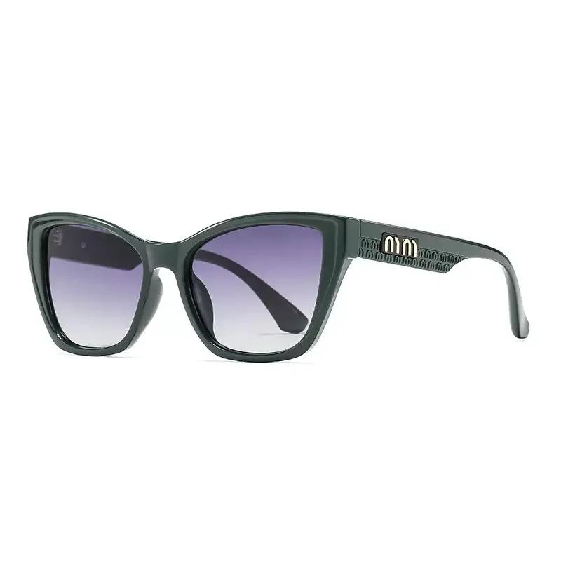 Women's Fashionable and Retro Cat-eye Sunglasses UV400 Ultraviolet-proof Outdoor Large Frame Shades Glasses Eye Protection