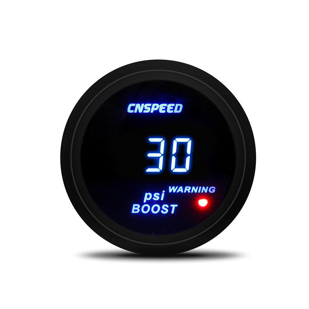 CNSPEED 2" 52mm Car Digital Turbo Boost Gauge PSI Water Temp Oil Temp Oil Pressure Gauge Voltmeter Tachometer Rpm gauge