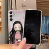 Anime Cartoon vzorované měkké průhledné silikonové pouzdro pro Samsung A55 M35 S24 Xiaomi Redmi Note 13 Poco C65 iPhone fotoaparát nárazuvzdorný ochranný kryt