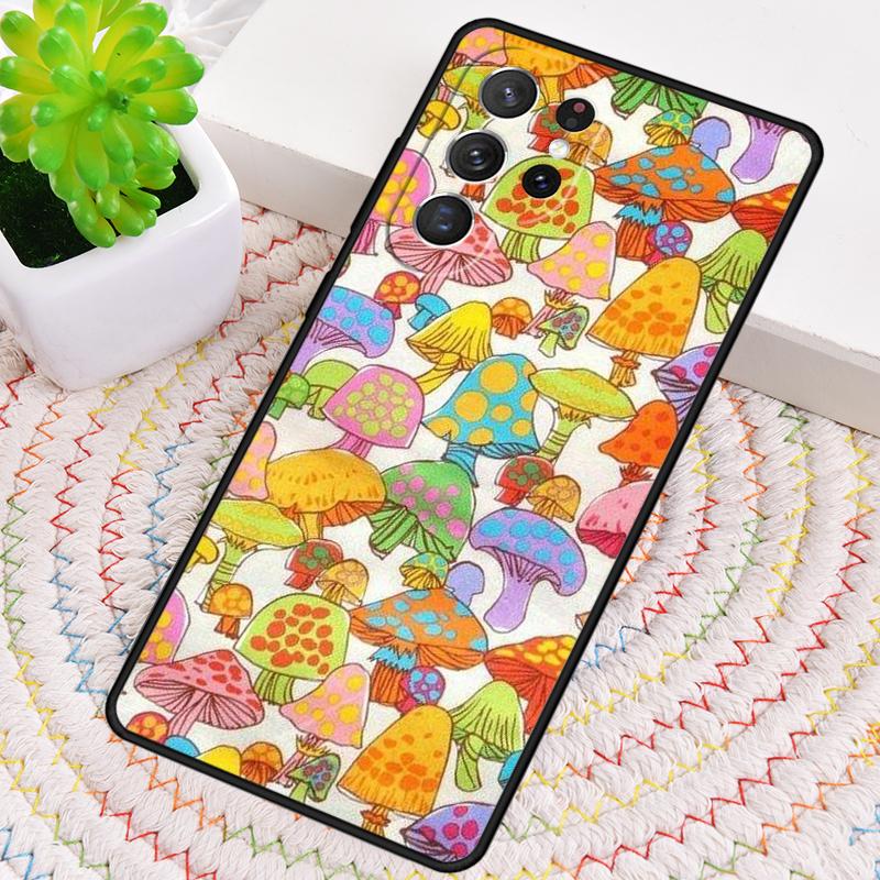 Psychedelic Mushrooms Florals Phone Case For Samsung Galaxy Note 10 Pro S26 S25 S24 S23 S22 Ultra Plus S21 FE S20 Cover