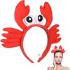 Kisangel Red Crab Headband Plush Eye Crab Hair Hoop Adorable Cosplay Headwear for Cartoon Funny Favors Supplies