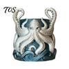 Decorative Flowerpot for Garden 3D Printed Octopus Planter with Tray, Creative Succulents Flower Pot, Weather-Resistant Weatherproof Plant Decoration