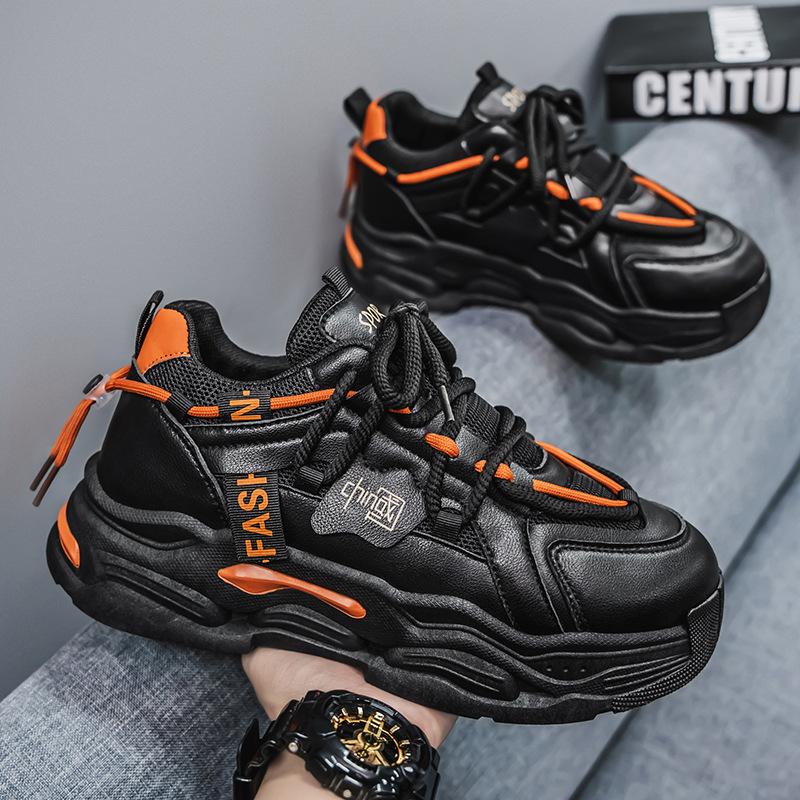 

Guochao men s shoes spring new breathable mesh shoes men s trend versatile platform sports shoes casual dad trendy shoes 39