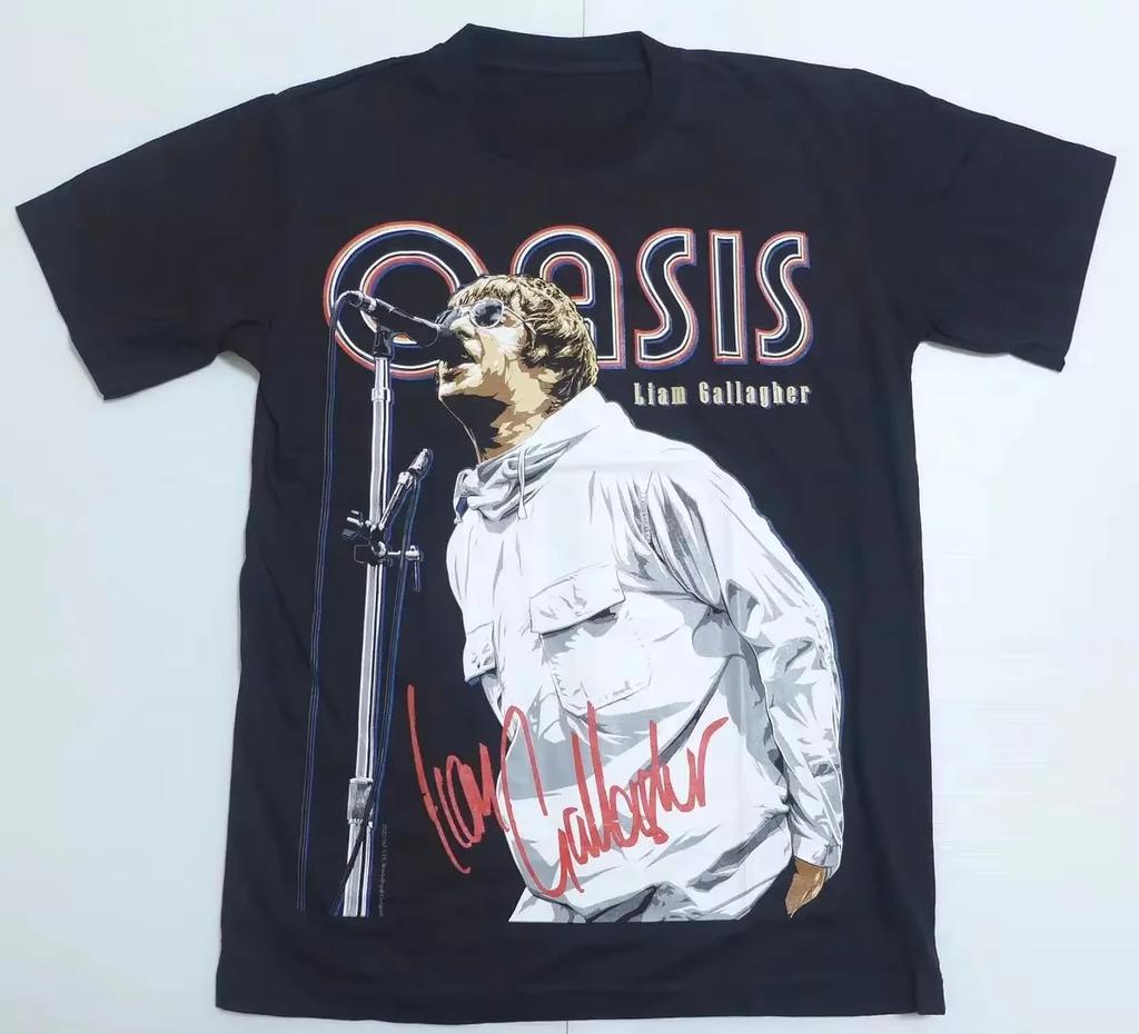 2025 Summer Oasis Tour Peripheral Limited Men's Round Neck T-shirt Fashion Cotton Outdoor Street Versatile Short Sleeve Top