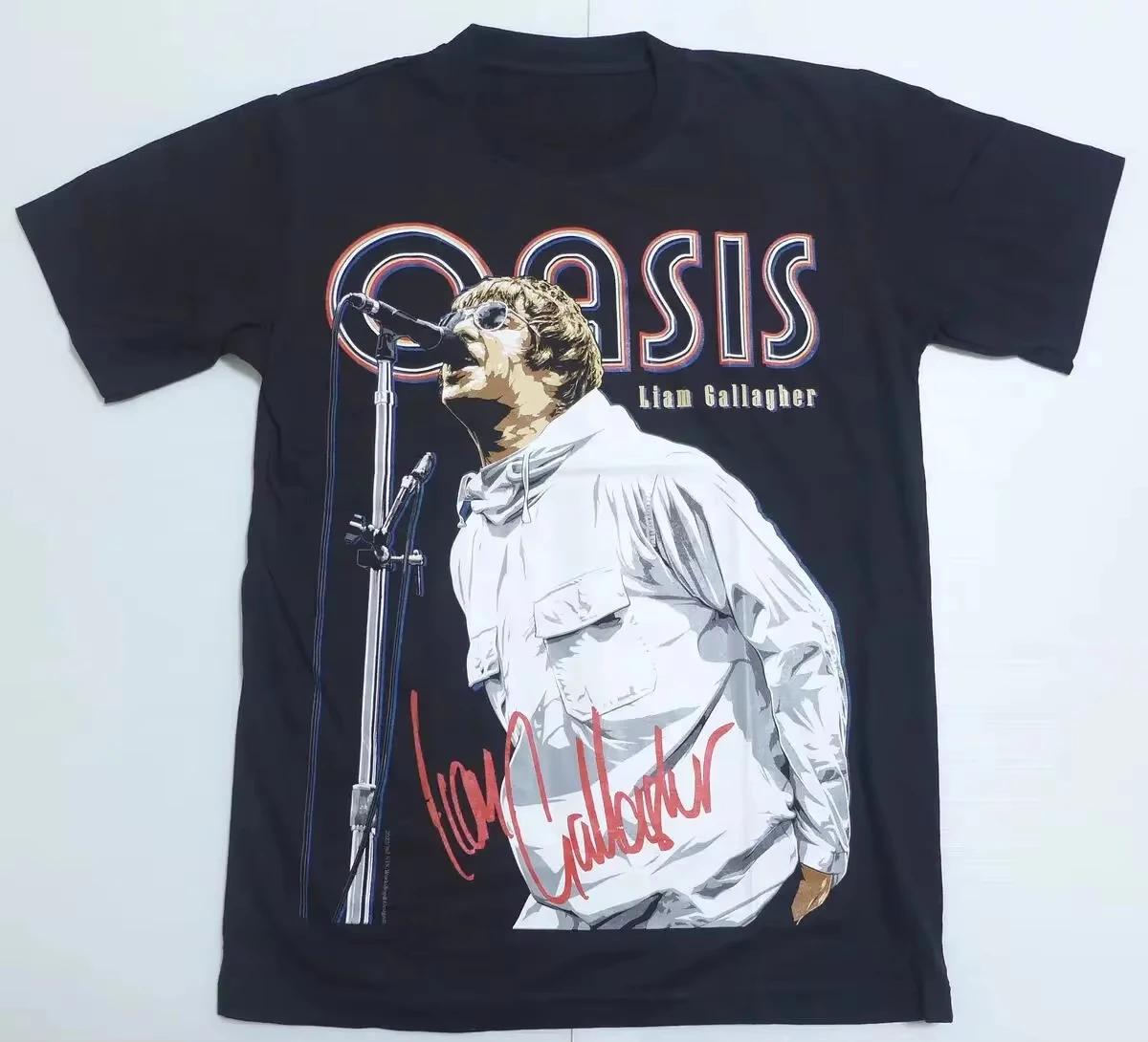 

2025 Summer Oasis Tour Peripheral Limited Men s Round Neck T-shirt Fashion Cotton Outdoor Street Versatile Short Sleeve Top S