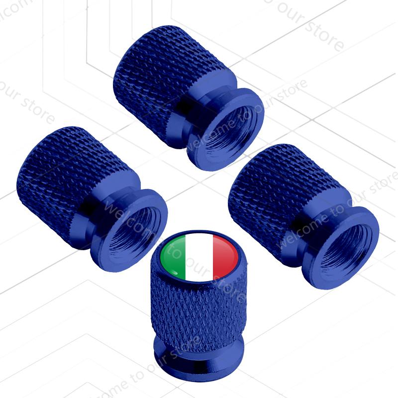 4 Stuks/Set Voor Frankrijk Italië Duitsland Spanje Nationale Tricolore Vlag LOGO Badge Motorfiets Auto Wiel Band Ventieldoppen Bandstamhoezen