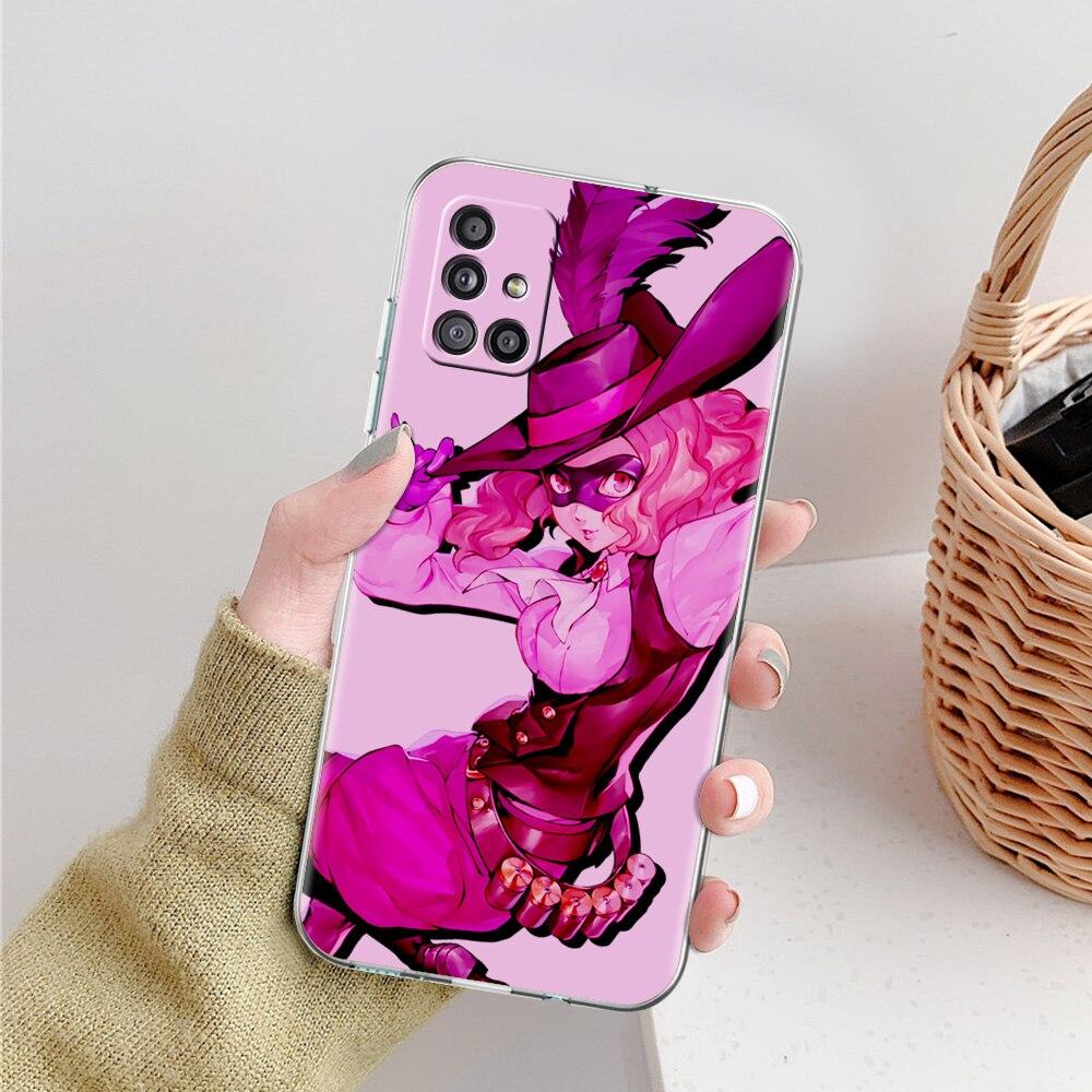 Persona 5 P5 Joker Phone Case For Samsung Galaxy A51 A71 A21S A12 A11 A31 A41 A52 A32 5G A72 A01 A50 A70 Silicone Clear Cover