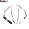For Mitsubishi Delica D:5     Chrome Car Front Head Light Eyebrow Cover Trim Hedalight Eyelid Strip Accessories