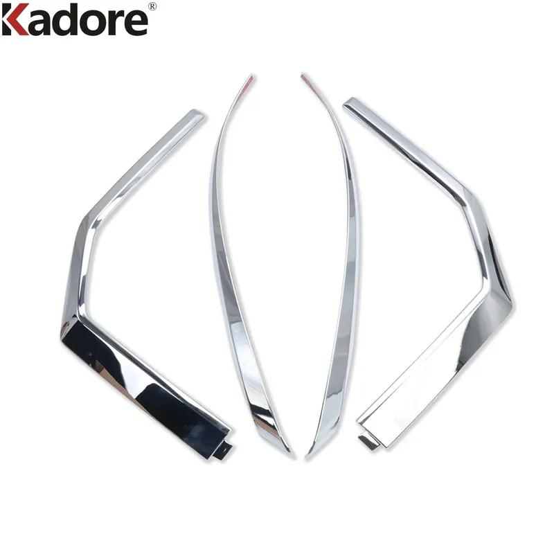 For Mitsubishi Delica D:5     Chrome Car Front Head Light Eyebrow Cover Trim Hedalight Eyelid Strip Accessories