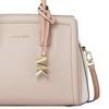 MICHAEL KORS Laila Adjustable Detachable Shoulder Strap Contrast Design Brand Logo Charm Artificial Leather Handbag Mini Women's Light Pink
