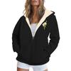 Men's And Women's Fashion The Same Coat With Fleece Thick Hoodie Hoodie Cardigan