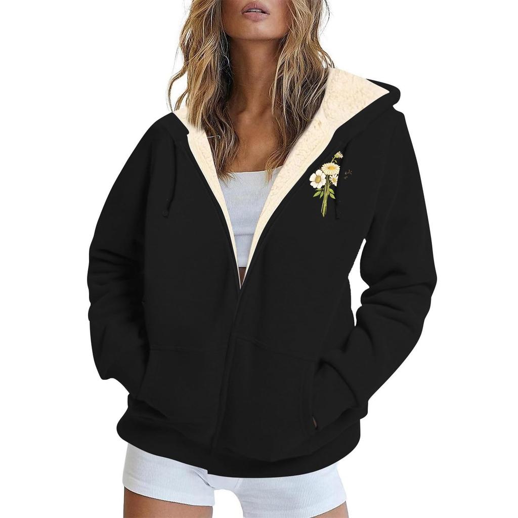 Men's And Women's Fashion The Same Coat With Fleece Thick Hoodie Hoodie Cardigan