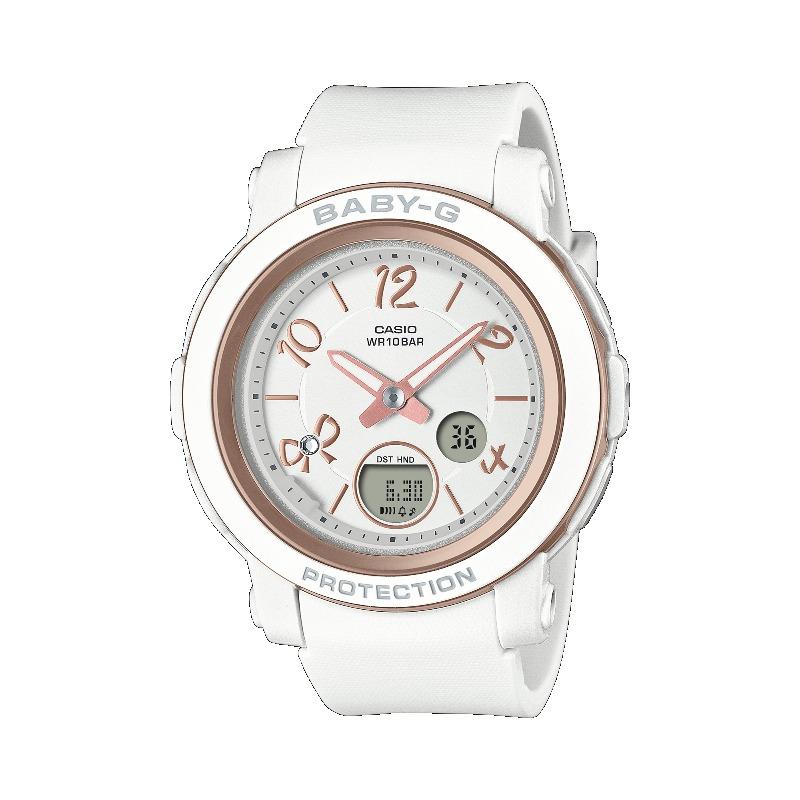 

Casio Baby-G Women s Resin 100M Water Resistant Analog Shock Resistant Quartz Watch BGA-290RA-7A белый