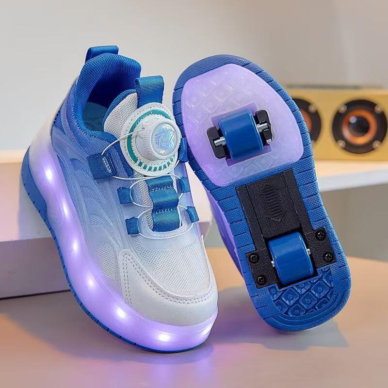 BoZong Double-Wheel Roller Shoes with Lights 38
