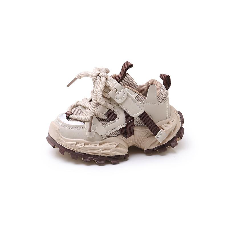 

Boys sneakers autumn 2025 new children s shoes lightweight soft-soled dad shoes girls running height-increasing shoes 25 yards inner length 15.5cm хаки