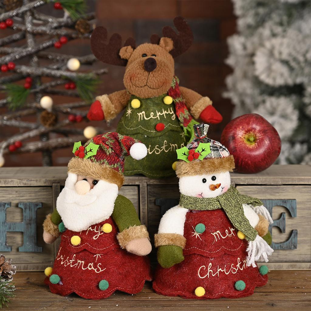 Christmas Santa/Snowman/Elk Gifts Bags Thickened Felt Material,With Zipper Design Reusable Christmas Gift Bags For Apples/Candie
