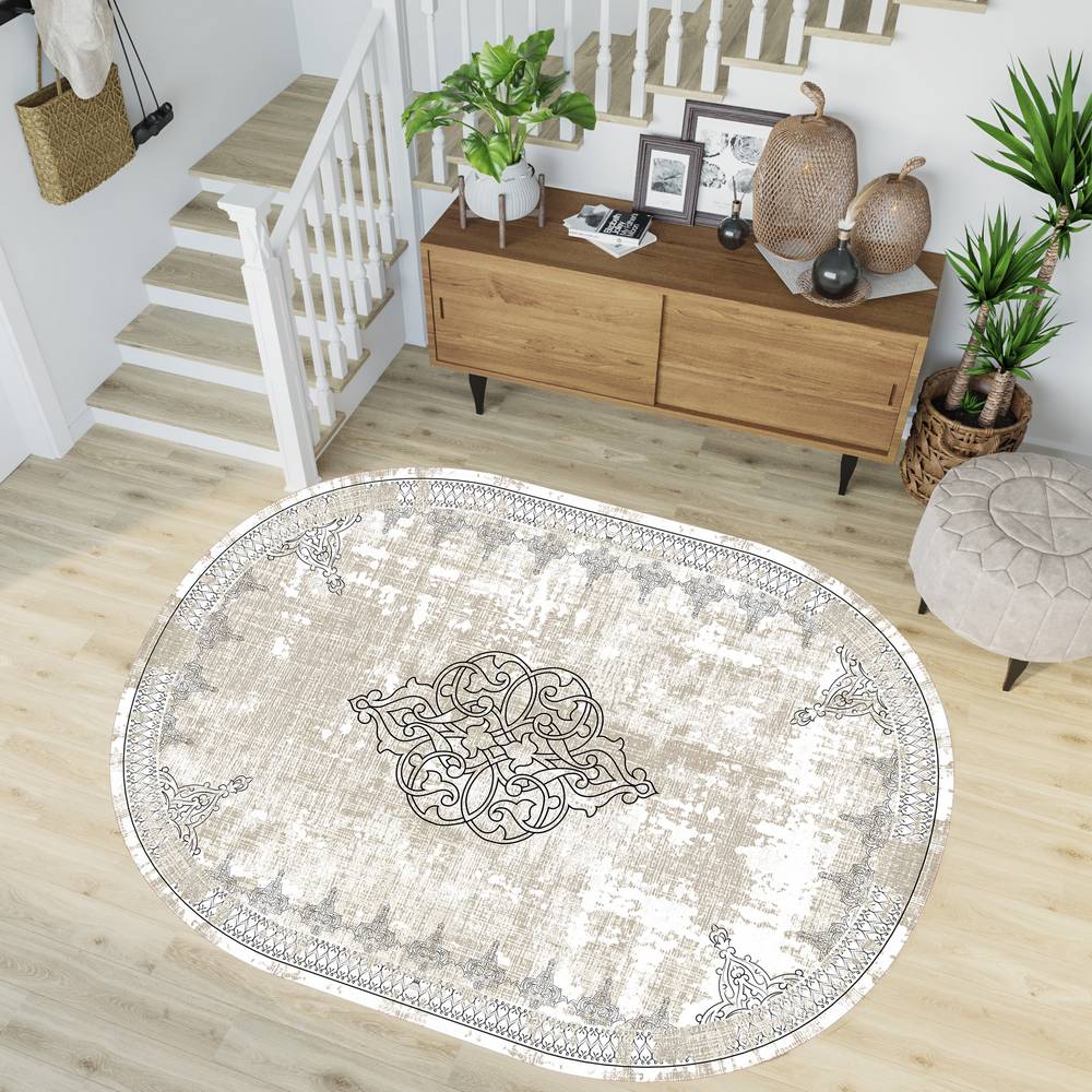 

Rovigo Home Моющийся ковер с принтом RGHM7218-SD1126 80X150 кремовый