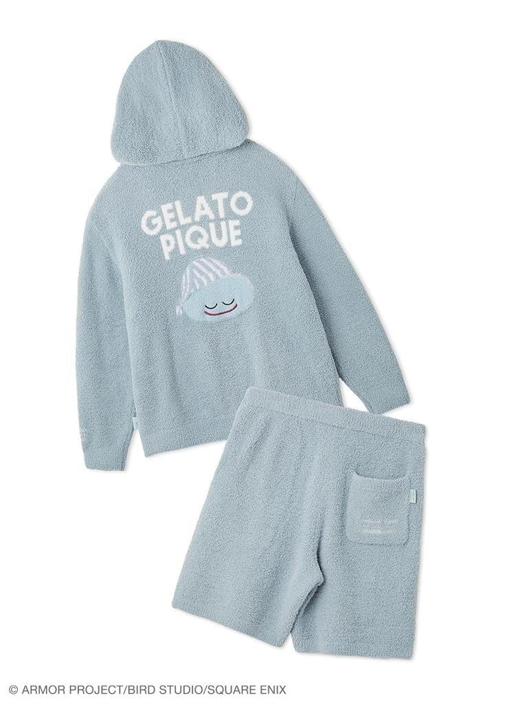 Gelato Pique Dragon Quest Unisex Powder Slime Hoodie Shorts BLU & Set, PUNT255013, (S-M)