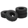 4PCS RC Tire Skins 1.25 Inch Rubber Tires RC Accessories for AXIAL 1/24 SCX24 for FMS 1/24 FCX24 Black