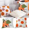 Halloween Pillowcase Pumpkin Leaf Striped Pillow Autumn Decoration Thanksgiving Orange Cushion Cover Sofa Home Decoration