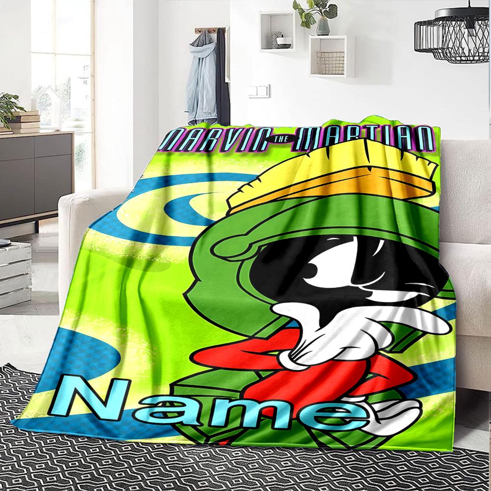 Customiz Name Personality Marvin the Martian Blanket Soft &Warm Sofa Office Bed Travel Lunch Break Blanket, Gift Suitable All Seasons