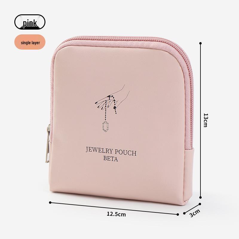 Spacious Waterproof Dual-Layer Portable Travel Jewelry Organizer for Earrings & Bracelets