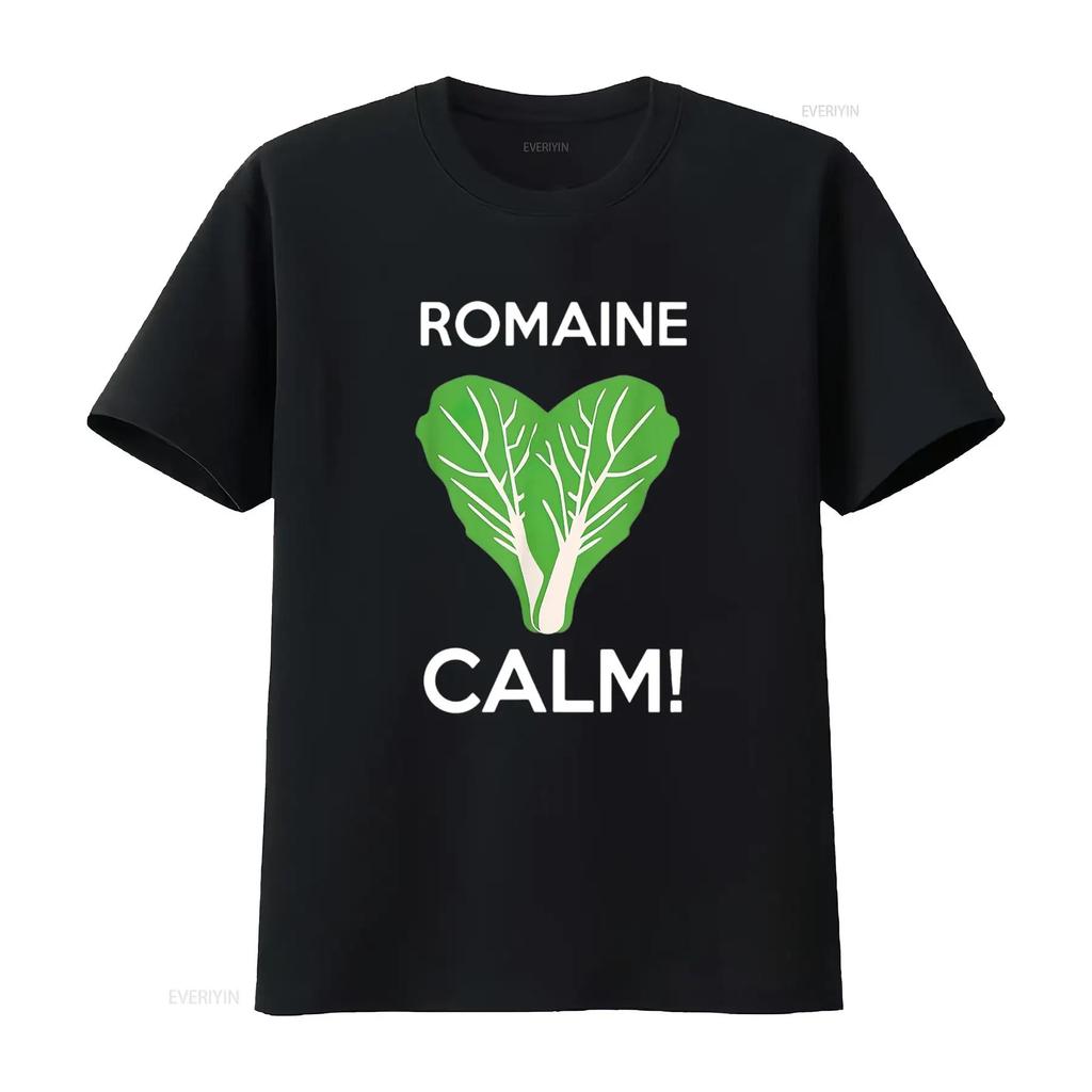 Romaine Calm Funny Restaurant Chef Line Cook Cooking Womens T Shirt Black Medium Vintage Washed Streetwear Soft Casual Graphic