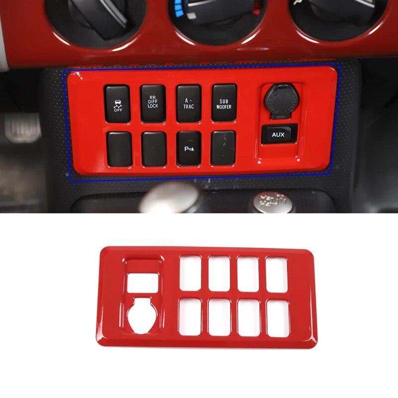 

Для Toyota FJ Cruiser 07-21 панель режима кондиционирования воздуха аксессуары для салона автомобиля центральная панель режима управления декоративные наклейки красный