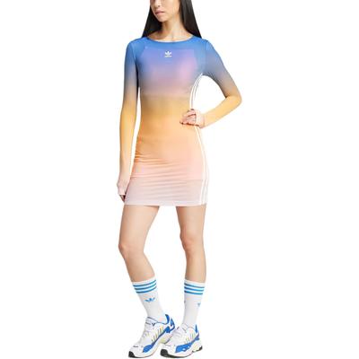 Vestido Original de Manga Larga para Mujer Multicolor/Azul JF8267