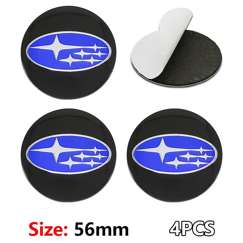 4PCS 56 60mm Car hub cover Wheel Center Stickers Hub Decals for Subaru WRX BRZ DRL XV STI Outback Legacy Forester Impreza Tribec X5