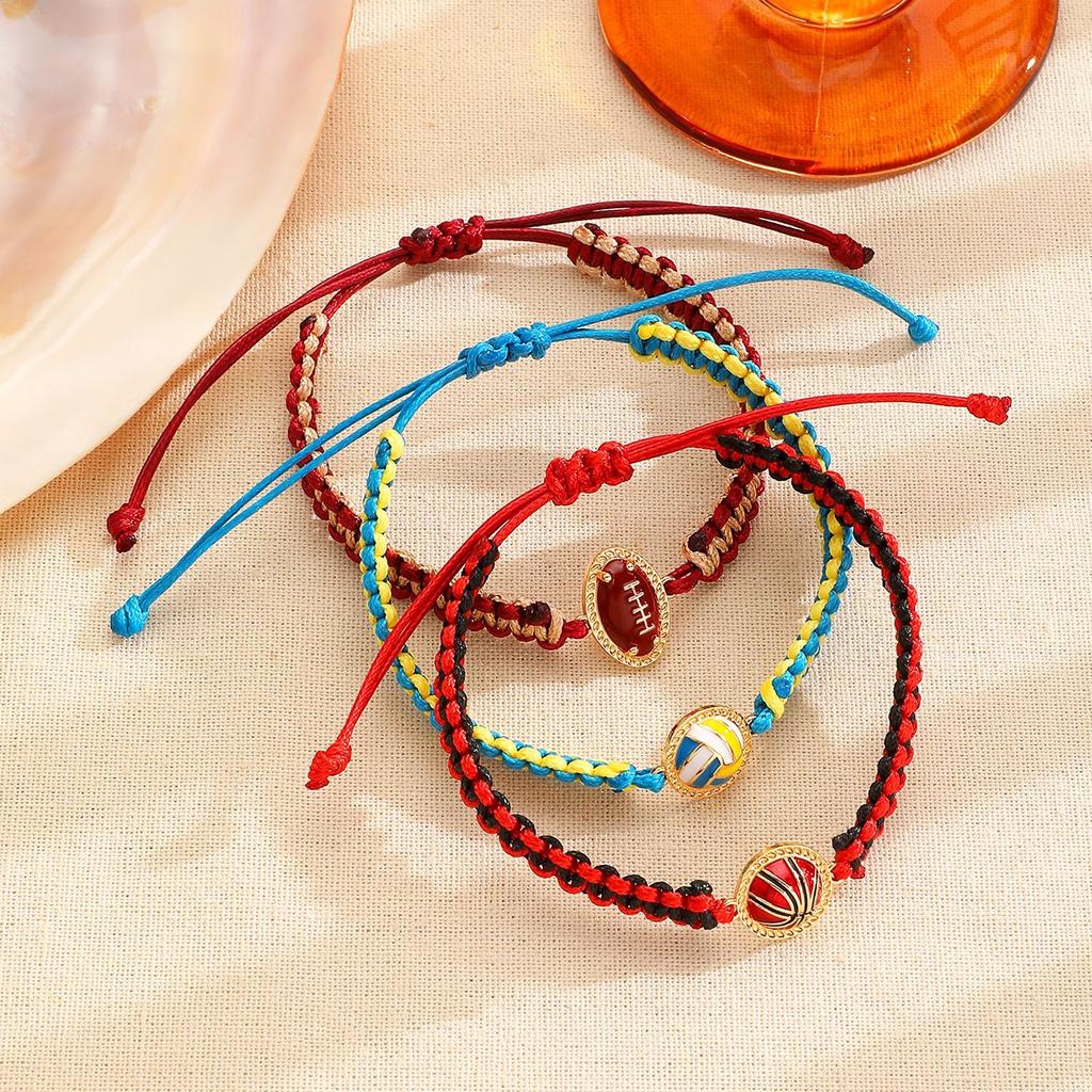 Hand-woven Sports Bracelet Adjustable Nylon Cord Bracelet Sports and World Cup Bracelet
