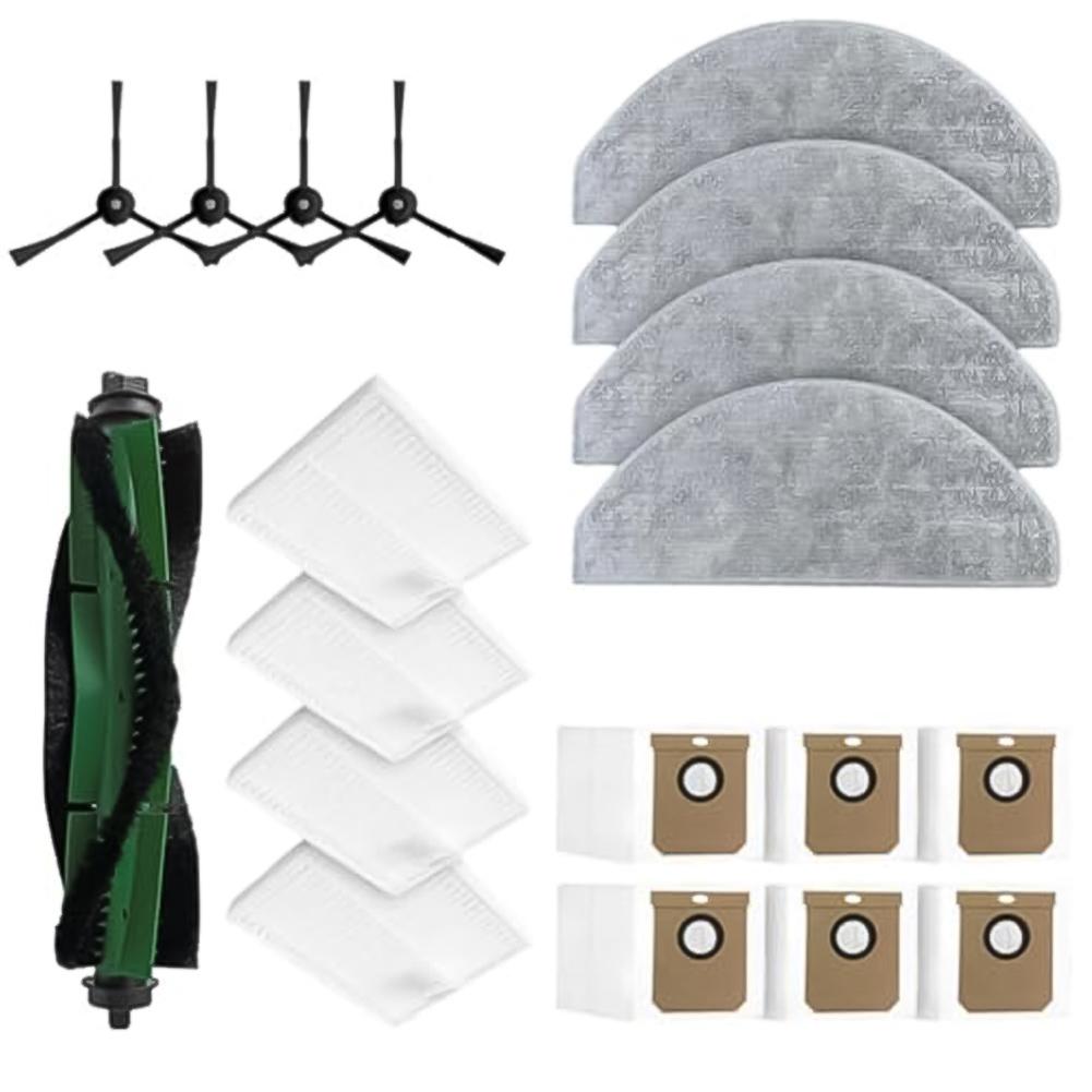 1 Set For Cecotec For Conga 7490 For Ultimate Home Main Side Brush Filter Mop Pad Bags Kit Vacuum Cleaner Accessories To Replace
