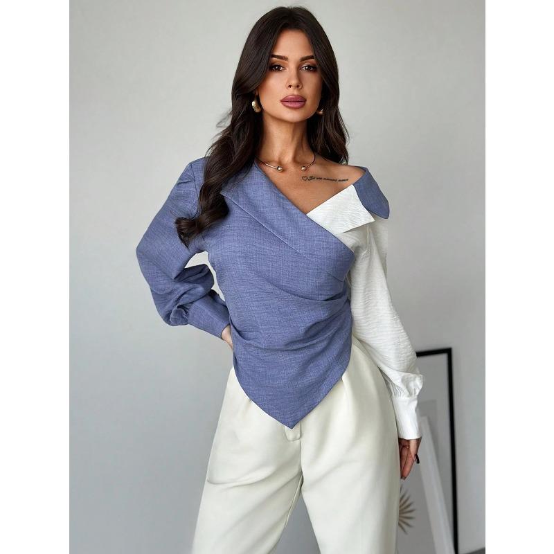 GMXIA Women's Fashion V-Neck Long Sleeve Autumn Winter Casual Blouses & Shirts