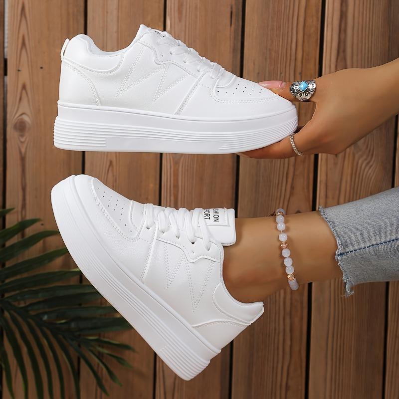 Large Size Small White Shoes Female 2025 Spring and Autumn New Thick Bottom Ladies Casual Sneakers