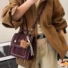 Retro Niche Design Backpack Fashion Portable Backpack British Daily Commuting Backpack Female Mini Schoolbag Girl PU Leather