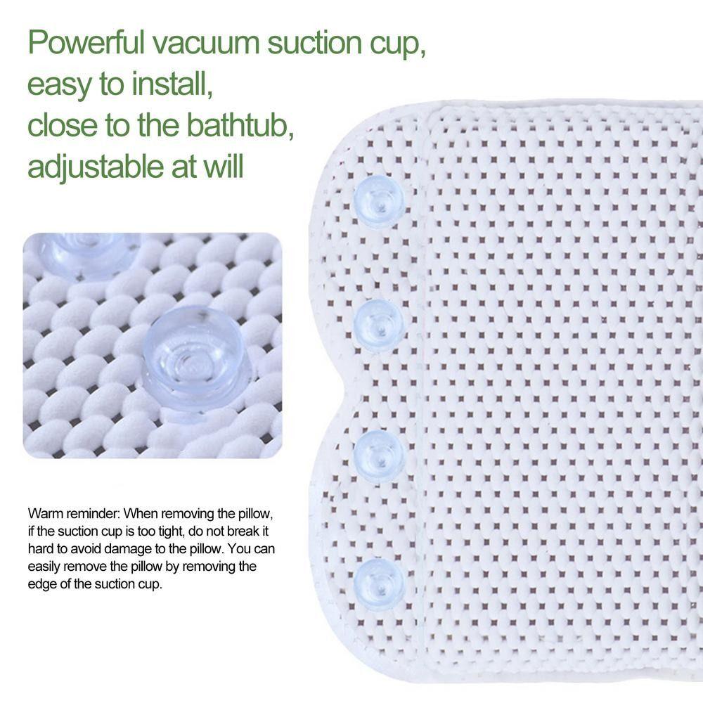 8 Suction Cups Sponge Bathtub Pillow Pressure-Resistant Bath Pillow PVC Foam Pillow  Home Decor