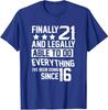 21 Jahre alt - T-Shirt zum 21. Geburtstag