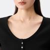 JNBY 2025 Summer Slim-Fit Short Sleeve U-Neck T-Shirt