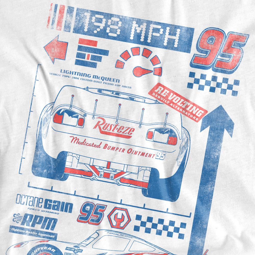 Cars Unisex Adult 198 MPH Lightning McQueen T-Shirt