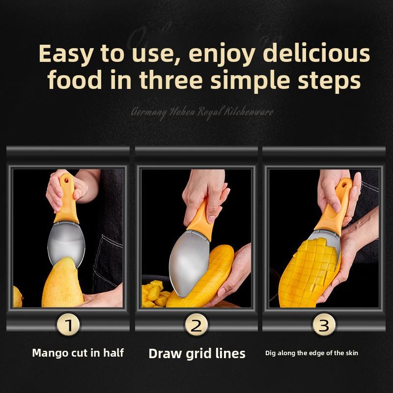 1pc Mango Slicer Fruit Scoop Watermelon Cutter Avocado Dicer Multifunction Fruit Splitter Kitchen Gadget