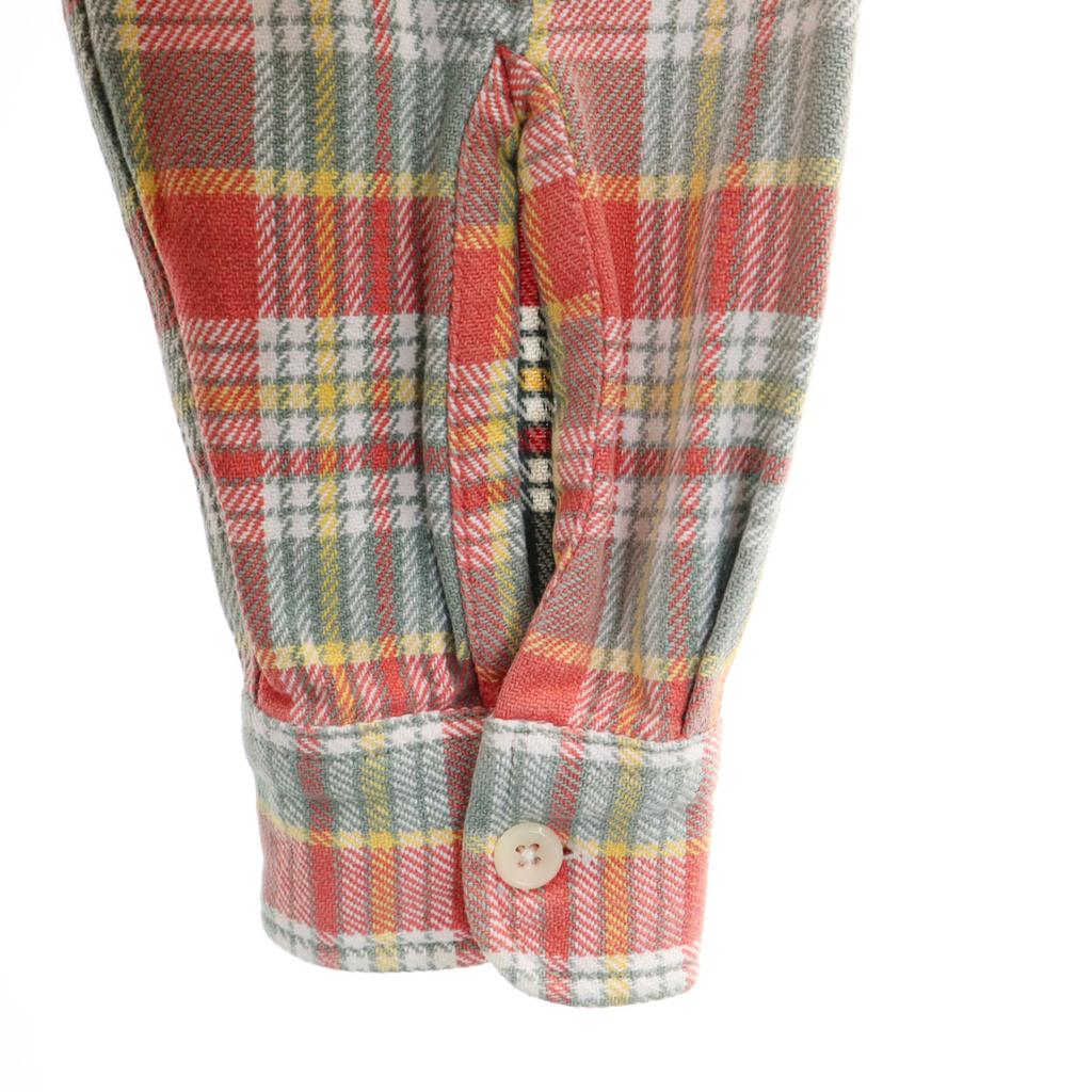 CAMCO 70s 80s vintage Check Pattern Long sleeve shirt L Orange series Men's Used