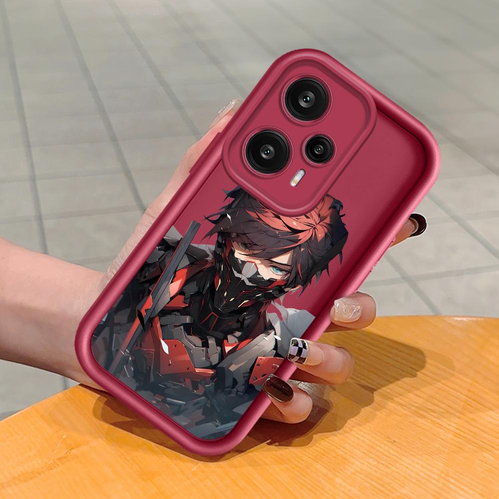 

Мягкий силиконовый квадратный чехол с рисунком лестницы для телефона, полное покрытие, противоударный защитный резиновый чехол для камеры для Xiaomi Redmi Xiaomi 14T темно-красного