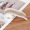 1m/roll Party DIY Wedding Satin Bow Lace Edge Hessian Ribbon Sisal Trim Jute Burlap