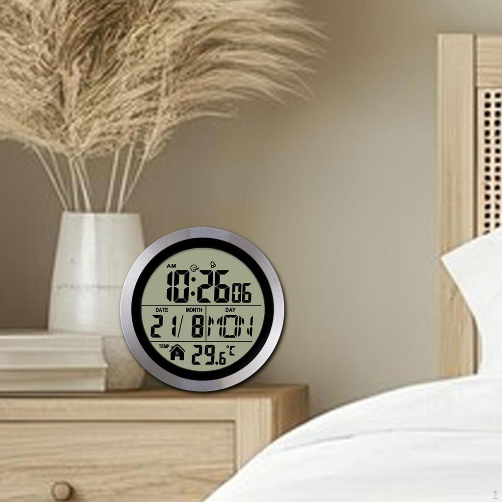 Alarm Clock / Round Lightweight Wall with Snooze Function for Office And Kitchen