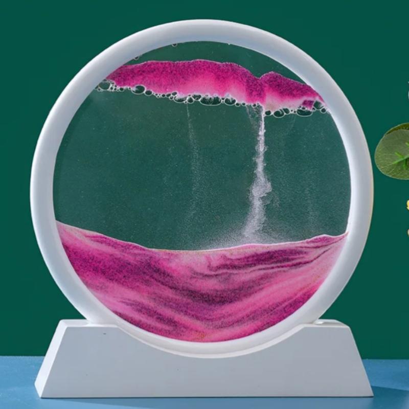 12 Zoll 3D fließende Sandmalerei Kunst Sanduhr Mountain View Sport Display Mobile Sand Tabelle Büro Wohnzimmer Home Dekoration