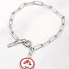 BONBEAU Rainbow Mushroom Color Coin Clip Chain Bracelet Rainbow Mushroom Epoxy Surgical Chain Bracelet
