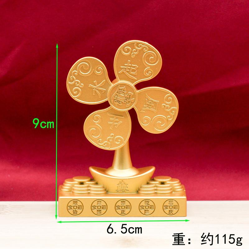 Popular brass rotating handle piece, six-sided rotating combination for attracting wealth and treasures, multi-sided rotating st