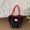 2024 Bow Plaid Large Capacity Women's Tote - Thin Shoulder Strap for Commuting and Shopping