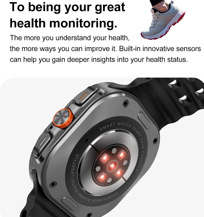 2025 Nové Vylepšené Hodinky 7 Ultra Chytré Hodinky Pánské 32GB Paměť NFC Bluetooth Volání IP68 Vodotěsné Outdoorové Sportovní Hodinky