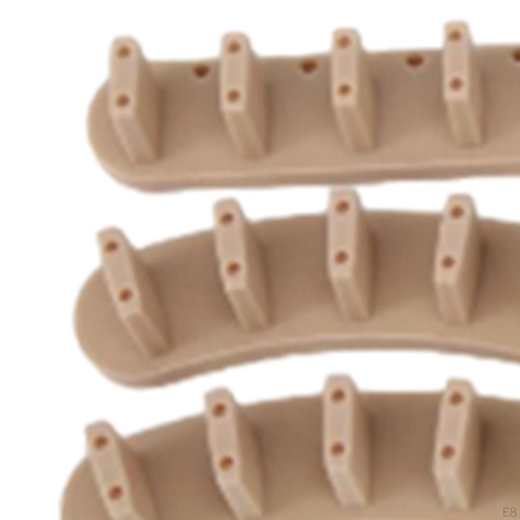 3 Pieces Acrylic Nail Art Display Stand Practice Holder, DIY Training Tools with 10 False